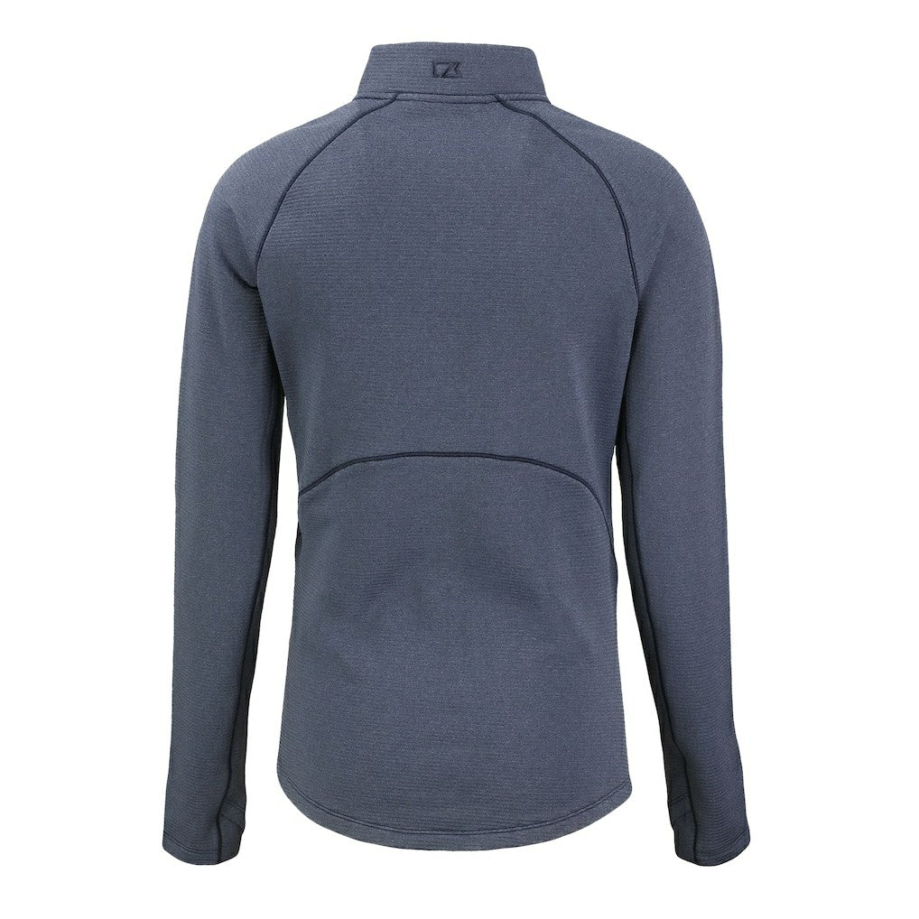 Indianapolis Colts Cutter & Buck Women's Peshastin Eco Fleece Recycled Tri-Blend Raglan Half-Zip Jacket - Heather Navy for sale