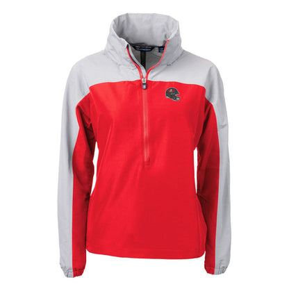 Tampa Bay Buccaneers Cutter & Buck Women's Charter Eco Recycled Half-Zip Hooded Anorak Jacket - Red cheap