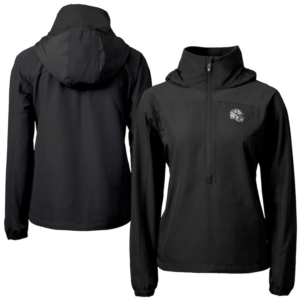 Indianapolis Colts Cutter & Buck Women's Charter Eco Recycled Half-Zip Hooded Anorak Jacket - Black online