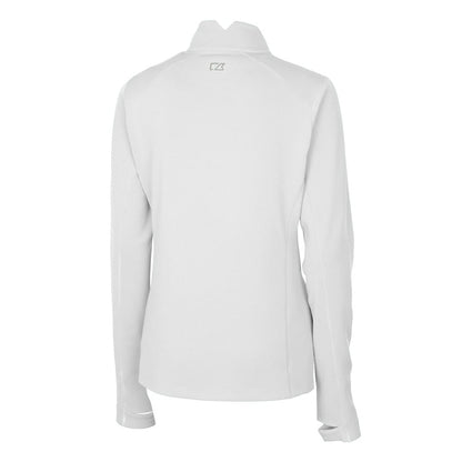 San Francisco 49ers Cutter & Buck Women's Traverse Stretch Quarter-Zip Pullover Top - White on sale