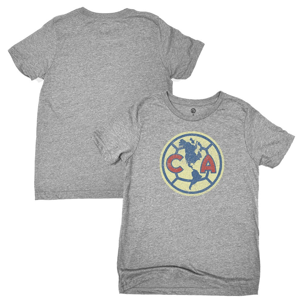 Club America 1863FC Youth Color Badge T-Shirt - Heather Gray shop