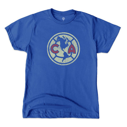 Club America 1863FC Youth Color Badge T-Shirt - Blue on sale
