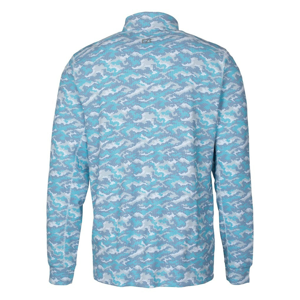 Indianapolis Colts Cutter & Buck Traverse Camo Print Stretch Quarter-Zip Pullover Top - Blue cheap