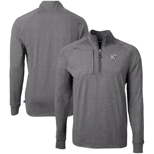 Indianapolis Colts Cutter & Buck Big & Tall Adapt Eco Raglan Quarter-Zip Jacket - Heather Black online