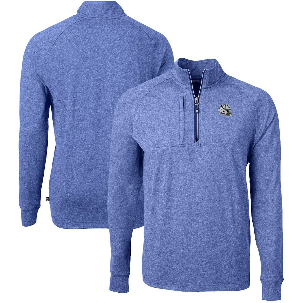Indianapolis Colts Cutter & Buck Big & Tall Adapt Eco Raglan Quarter-Zip Jacket - Heather Royal cheap
