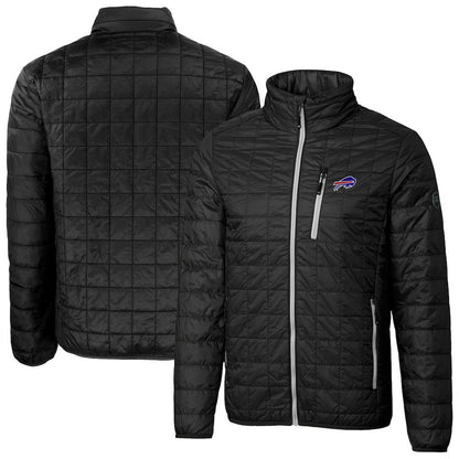 Buffalo Bills Cutter & Buck Big & Tall Rainier PrimaLoft Eco Insulated Full-Zip Hoodie Puffer Jacket - Black discount