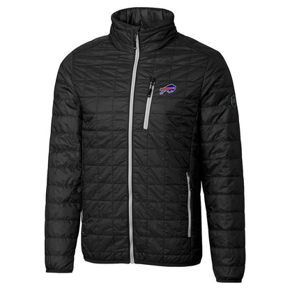 Buffalo Bills Cutter & Buck Big & Tall Rainier PrimaLoft Eco Insulated Full-Zip Hoodie Puffer Jacket - Black discount