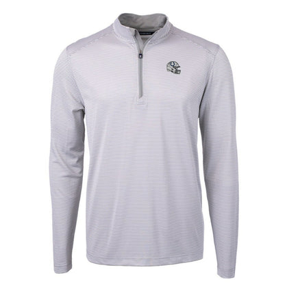 Indianapolis Colts Cutter & Buck Big & Tall Virtue Eco Pique Micro Stripe Tri-Blend Quarter-Zip Jacket - Gray online