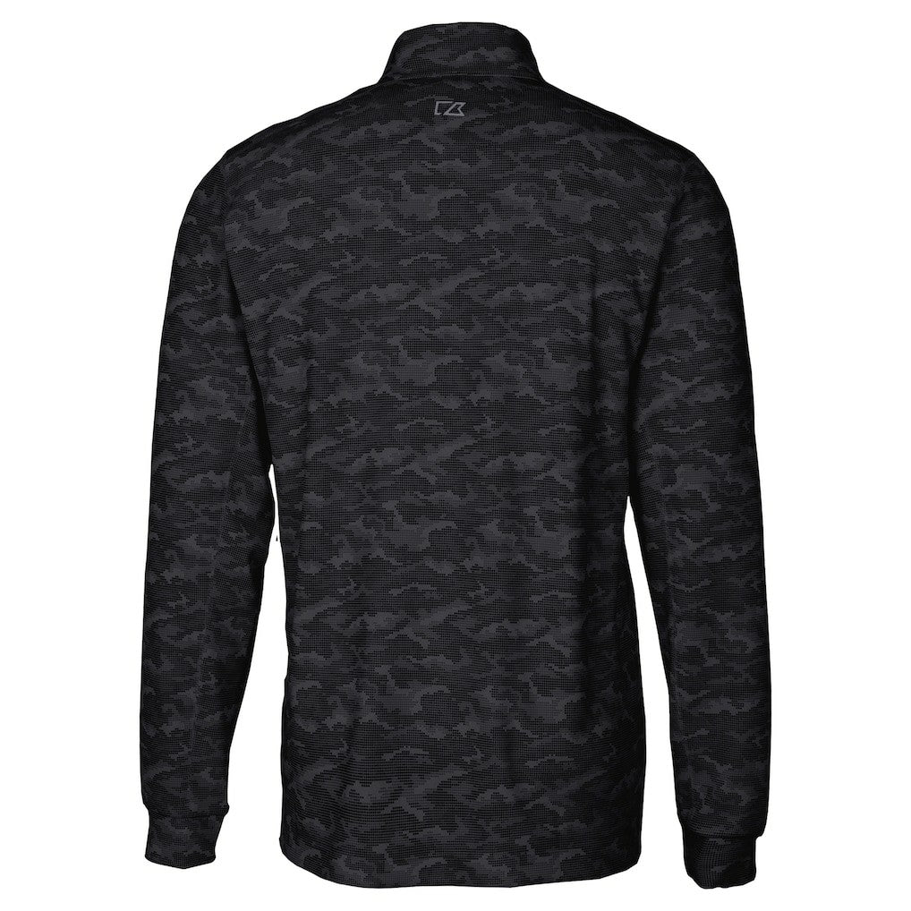 San Francisco 49ers Cutter & Buck Big & Tall Traverse Eco Camo Tri-Blend DryTec Quarter-Zip Jacket - Black sale