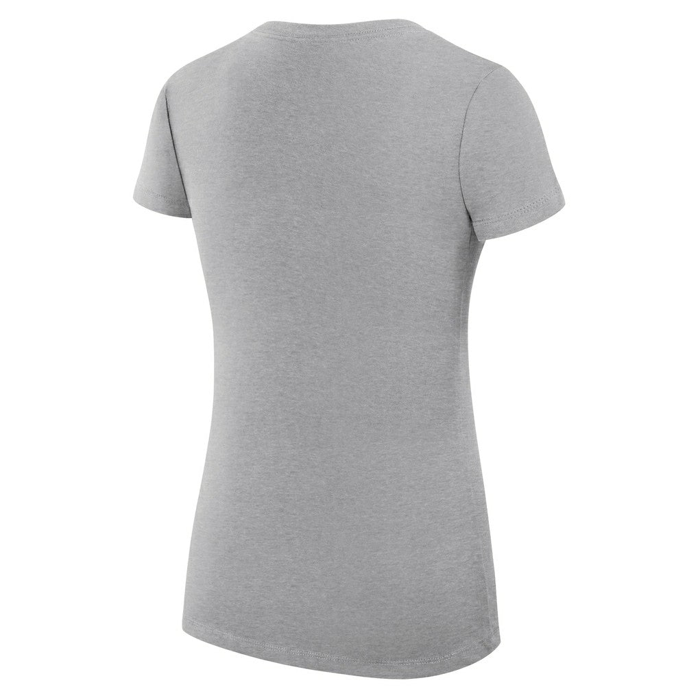 Oklahoma City Thunder G-III 4Her by Carl Banks Women's Super-Slim Fit Lightweight Leopard Heart V-Neck T-Shirt - Heather Gray cheap