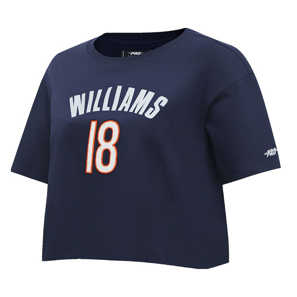 Caleb Williams Chicago Bears Pro Standard Women's Player Name & Number Cropped Boxy T-Shirt - Navy cheap