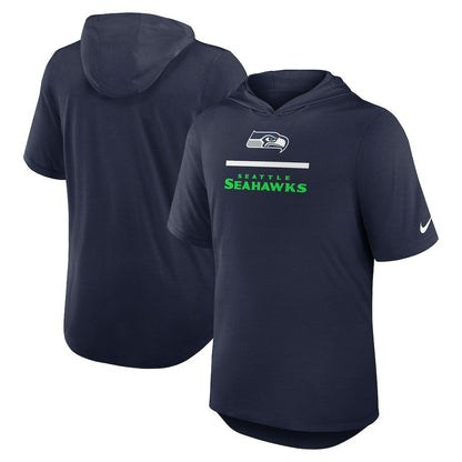 Seattle Seahawks Lockup Tri-Blend Hoodie T-Shirt - College Navy | Nike online