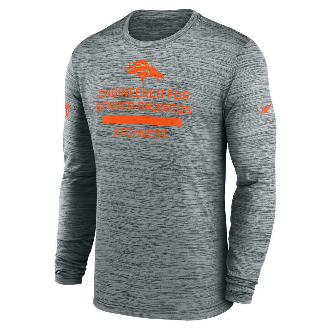 Denver Broncos Sideline Velocity Performance Long Sleeve T-Shirt - Gray | Nike discount