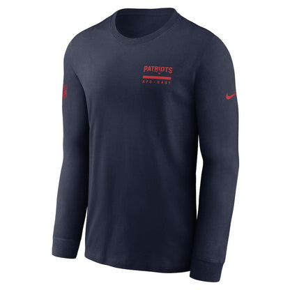 New England Patriots Sideline Dri-FIT Long Sleeve T-Shirt - Navy | Nike online