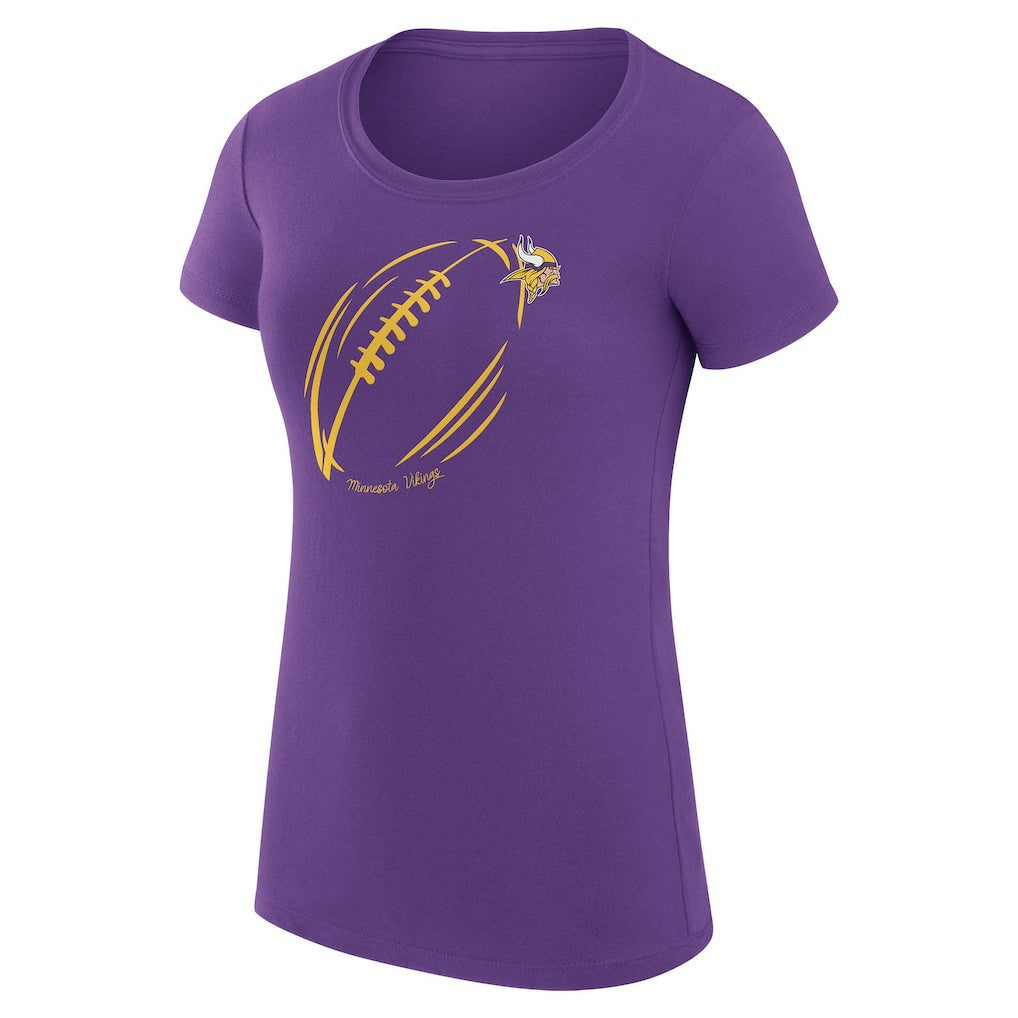 Minnesota Vikings G-III 4Her by Carl Banks Women's Super-Slim Fit Lightweight Subtle Football T-Shirt - Purple sale