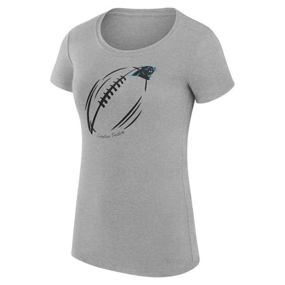 Carolina Panthers G-III 4Her by Carl Banks Women's Super-Slim Fit Lightweight Subtle Football T-Shirt - Heather Gray sale