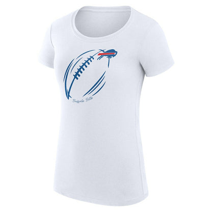 Buffalo Bills G-III 4Her by Carl Banks Women's Super-Slim Fit Lightweight Subtle Football T-Shirt - White outlet