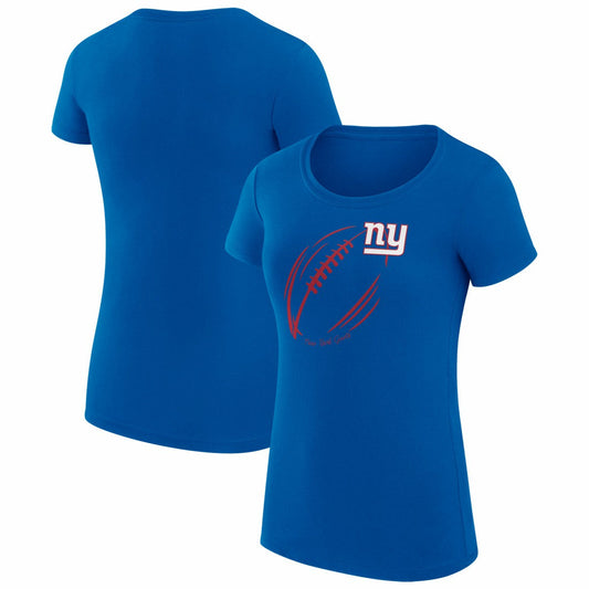 New York Giants G-III 4Her by Carl Banks Women's Super-Slim Fit Lightweight Subtle Football T-Shirt - Royal sale