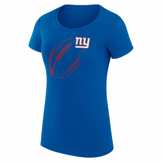 New York Giants G-III 4Her by Carl Banks Women's Super-Slim Fit Lightweight Subtle Football T-Shirt - Royal sale