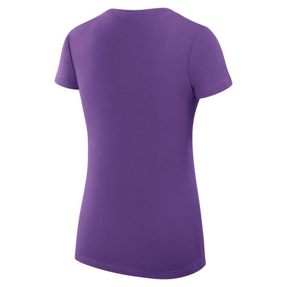 Minnesota Vikings G-III 4Her by Carl Banks Women's Super-Slim Fit Lightweight Subtle Football V-Neck T-Shirt - Purple for sale