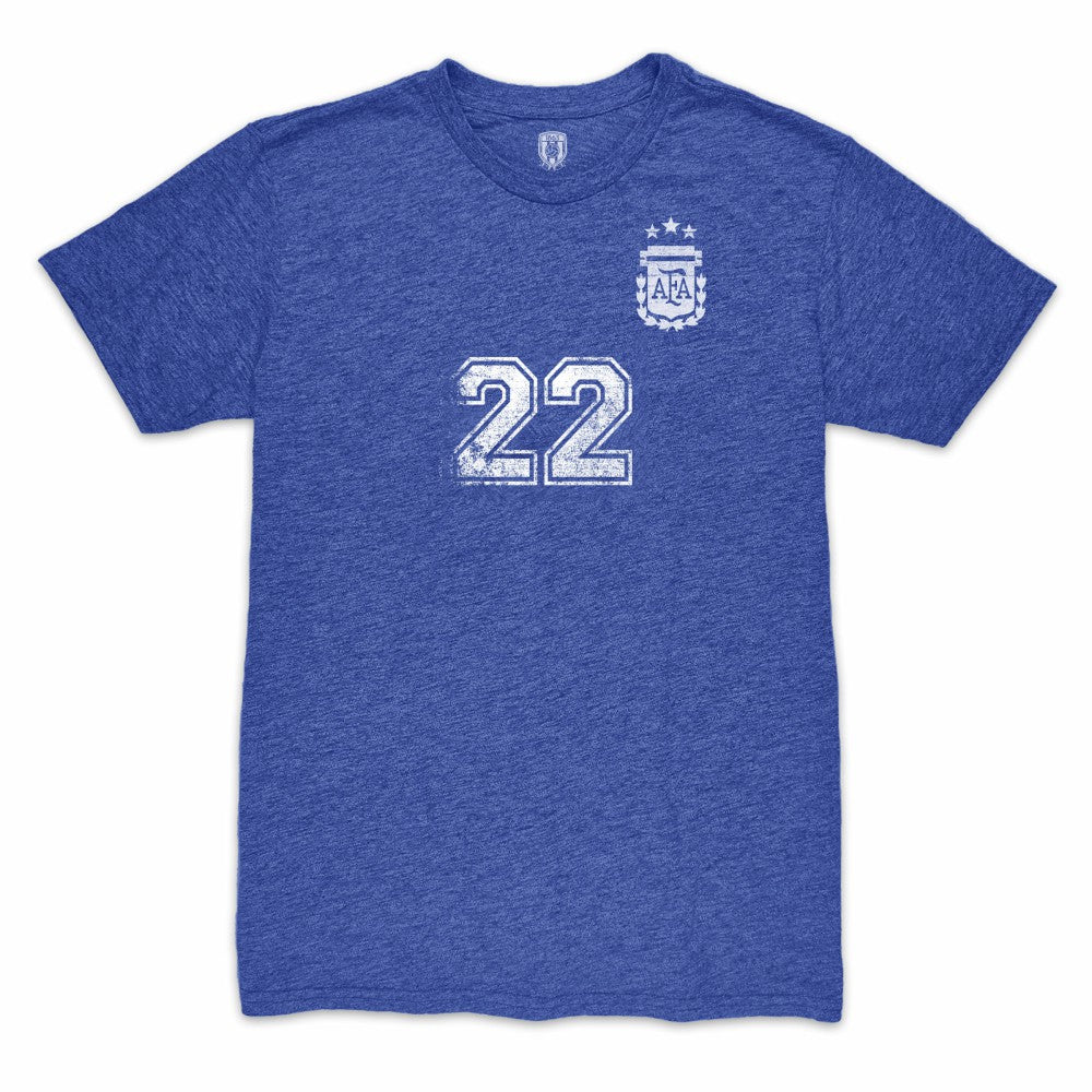 Lautaro Martinez Argentina National Team 1863FC Retro Player Tri-Blend T-Shirt - Blue outlet