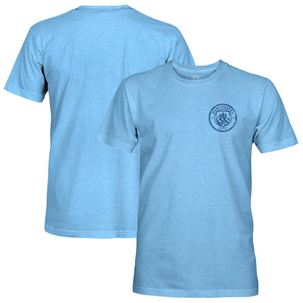 Manchester City 1863FC Mono Badge Retro Tri-Blend T-Shirt - Sky Blue sale