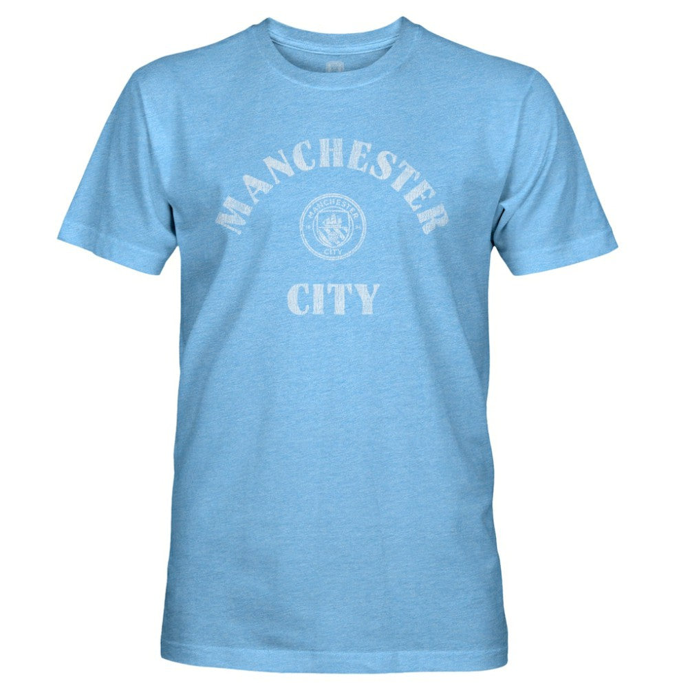 Manchester City 1863FC Team Arch Retro Tri-Blend T-Shirt - Sky Blue outlet
