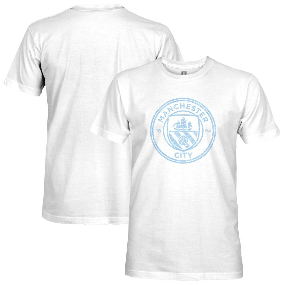 Manchester City 1863FC Mono Badge T-Shirt - White on sale