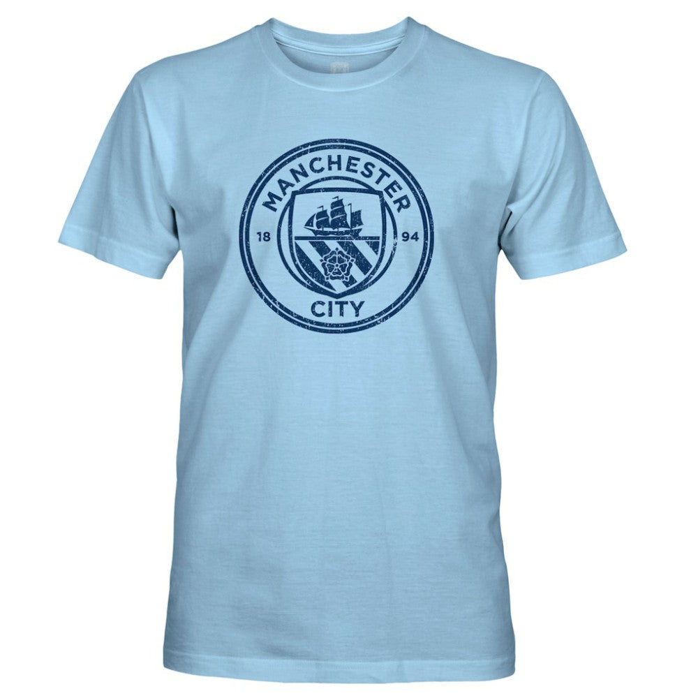 Manchester City 1863FC Mono Badge T-Shirt - Sky Blue for sale