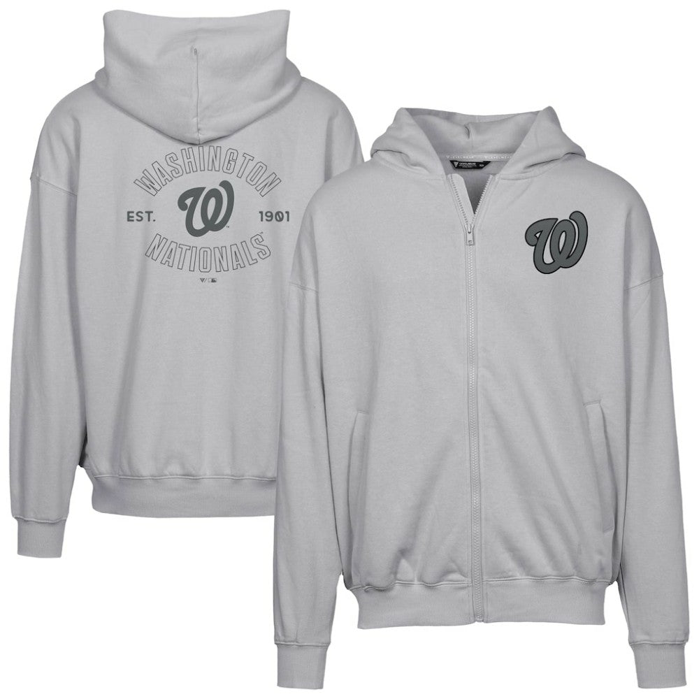 Washington Nationals Levelwear Uphill Abyssal Full-Zip Hoodie - Gray
