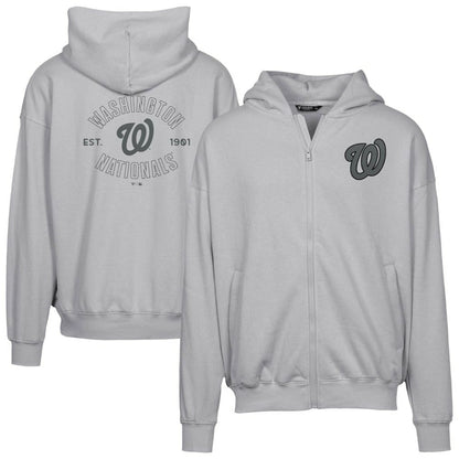 Washington Nationals Levelwear Uphill Abyssal Full-Zip Hoodie - Gray