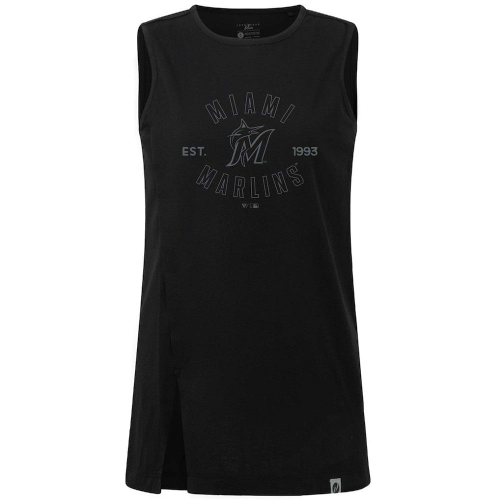 Miami Marlins Levelwear Women's Influx Abyssal Tank Top - Black