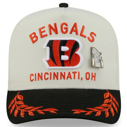 Cincinnati Bengals New Era 2025 NFL Draft A-Frame 59FIFTY Fitted Hat - Cream/Black sale