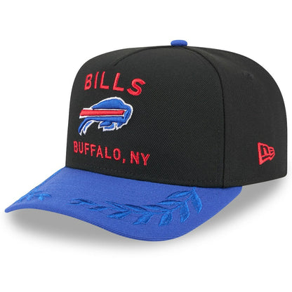 Buffalo Bills New Era 2025 NFL Draft A-Frame 9FIFTY Snapback Hat - Black/Royal online
