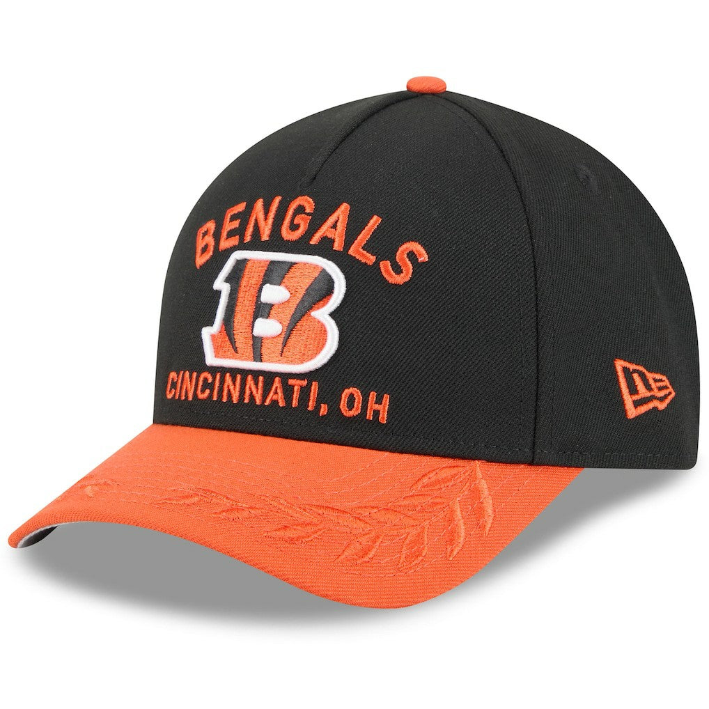 Cincinnati Bengals New Era 2025 NFL Draft 9FORTY A-Frame M-Crown Adjustable Hat - Black/Orange outlet