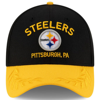 Pittsburgh Steelers New Era 2025 NFL Draft 39THIRTY Flex Hat - Black/Gold sale