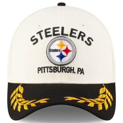 Pittsburgh Steelers New Era 2025 NFL Draft 39THIRTY Flex Hat - Cream/Black for sale
