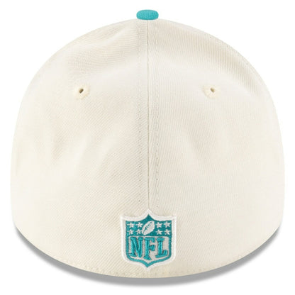 Miami Dolphins New Era 2025 NFL Draft 39THIRTY Flex Hat - Cream/Aqua discount