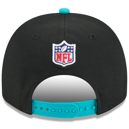 Miami Dolphins New Era Youth 2025 NFL Draft A-Frame 9FIFTY Snapback Hat - Black/Aqua on sale