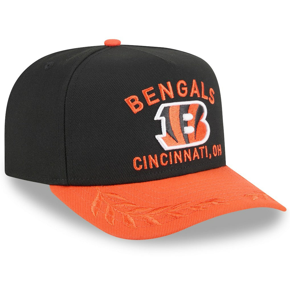 Cincinnati Bengals New Era Youth 2025 NFL Draft A-Frame 9FIFTY Snapback Hat - Black/Orange outlet