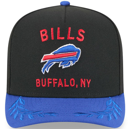 Buffalo Bills New Era Youth 2025 NFL Draft A-Frame 9FIFTY Snapback Hat - Black/Royal outlet