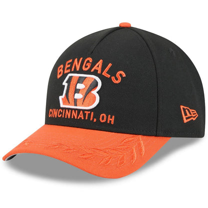 Cincinnati Bengals New Era Youth 2025 NFL Draft 9FORTY A-Frame M-Crown Adjustable Hat - Black/Orange online
