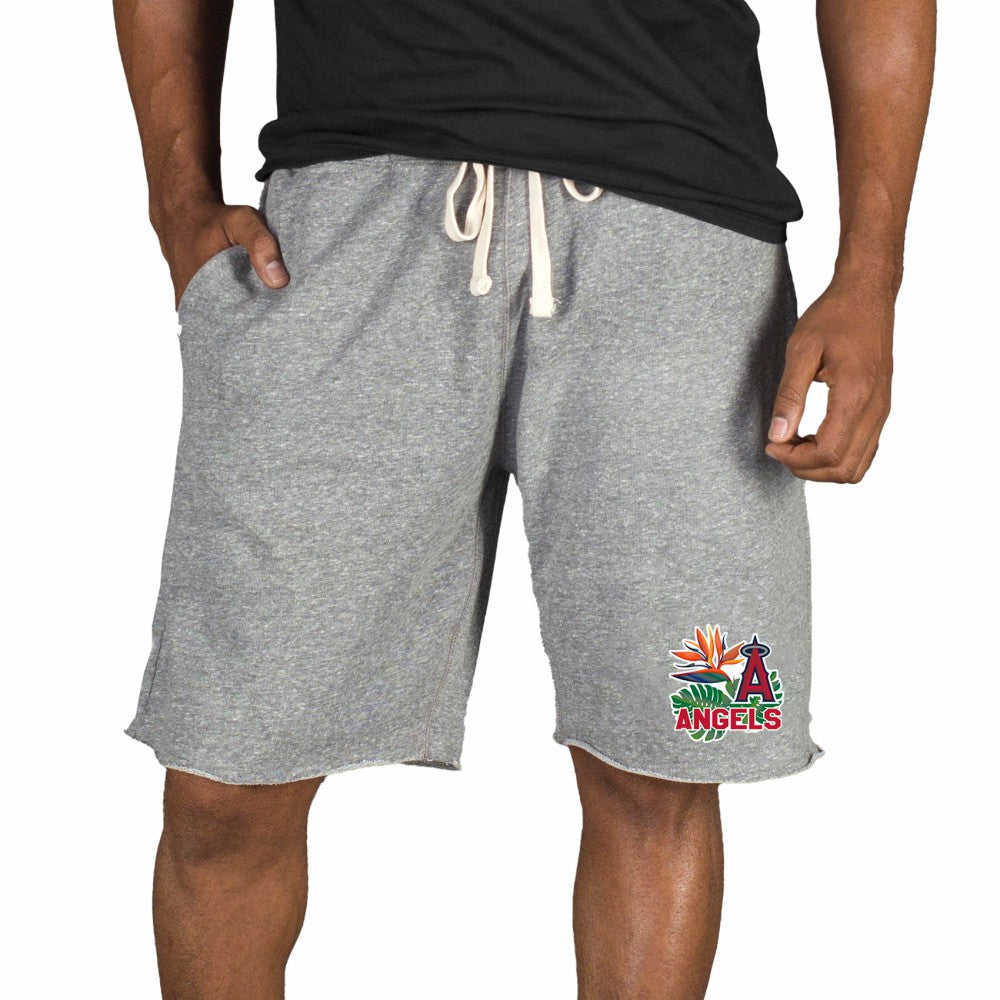 Los Angeles Angels Concepts Sport Mainstream Tri-Blend Shorts - Gray