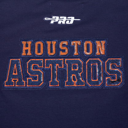 Houston Astros Pro Standard Women's Game Day Classics Baby Doll Cropped T-Shirt - Navy