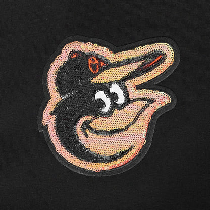 Baltimore Orioles Pro Standard Women's Game Day Classics Baby Doll Cropped T-Shirt - Black