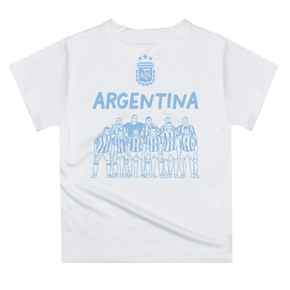 Argentina National Team Vive La Fete Youth Impressions Artwork Icons T-Shirt - White shop