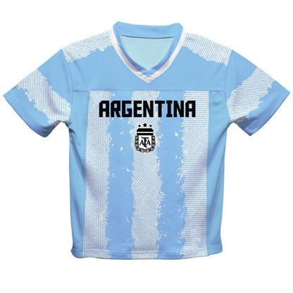 Lionel Messi Argentina National Team Vive La Fete Football Jersey - Light Blue sale