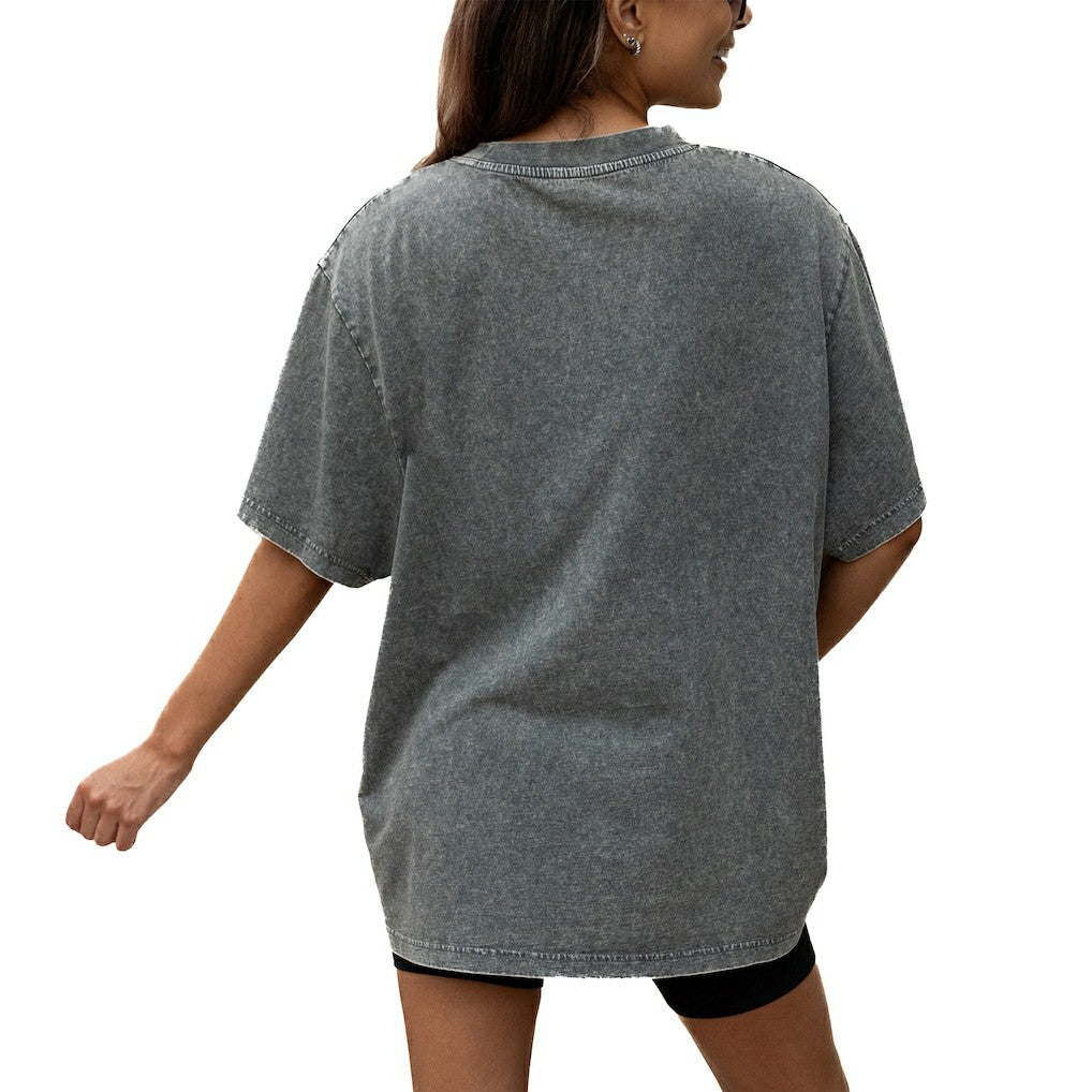 Cleveland Browns Gameday Couture Women's Throwback Oversized Snow Wash T-Shirt - Grey sale