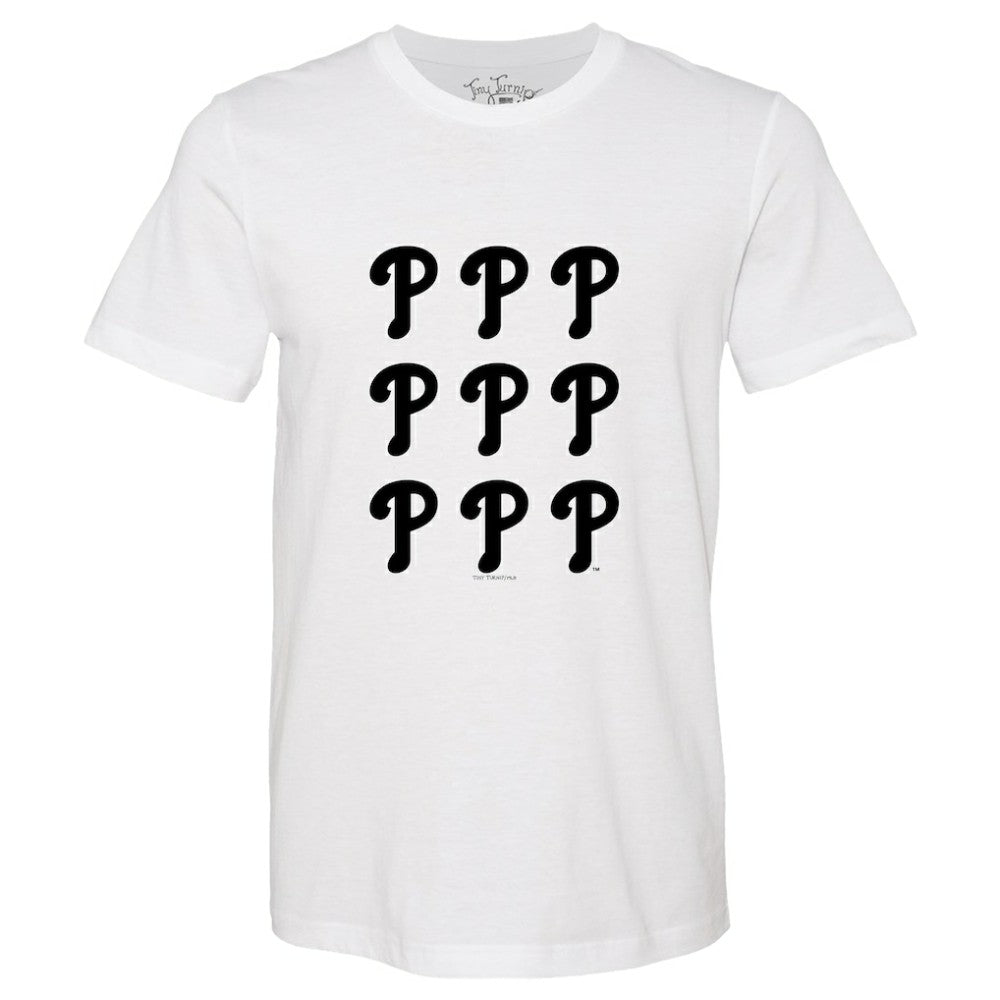 Philadelphia Phillies Tiny Turnip Women's Logo Grid T-Shirt - White