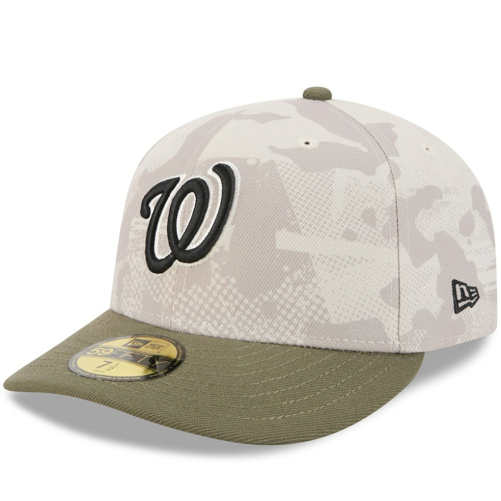 Washington Nationals 2025 Armed Forces Day 59FIFTY Fitted Hat - Light Beige/Olive | New Era